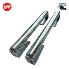 16" Conveyor Roller w/ Bracket 2 Pack Galvanized Steel Roller Stand Support Tool
