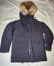 BURBERRY BRIT Women's Black SMALL Hooded Faux Fur Jacket Puffer Coat
