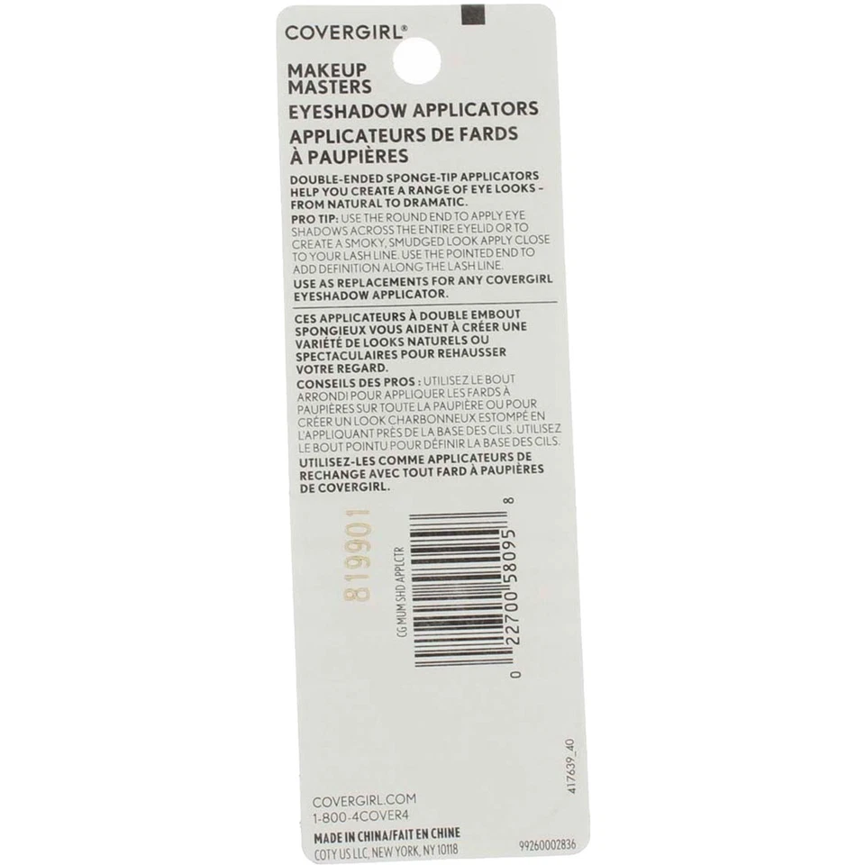 Aplicadores de sombras de ojos CoverGirl Makeup Masters, 3 quilates Foto 2 de 2