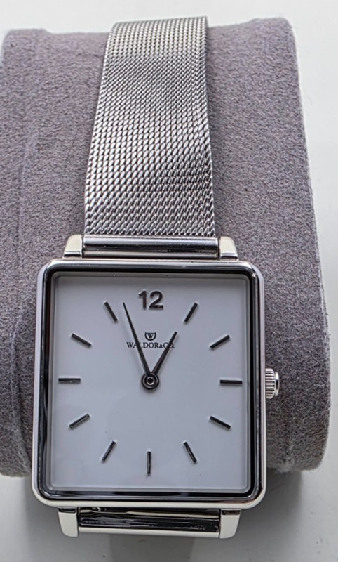 Waldor & Co Eternal 28 Stainless Steel Watch  WR  3ATM New Battery, VG Condition