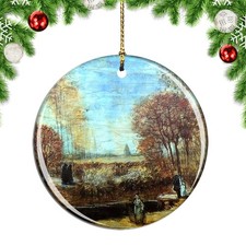 Van Gogh The Parsonage Garden At Nuenen Christmas ornament city travel souvenir
