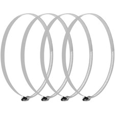 4PCS 8 Inch Adjustable 304 Stainless Steel Hose Clamps, Worm Gear Duct Clamp ...