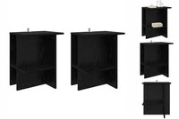 Couchtisch 2Er Set Schwarze Eiche 40X30X49 Cm Holzwerkstoff