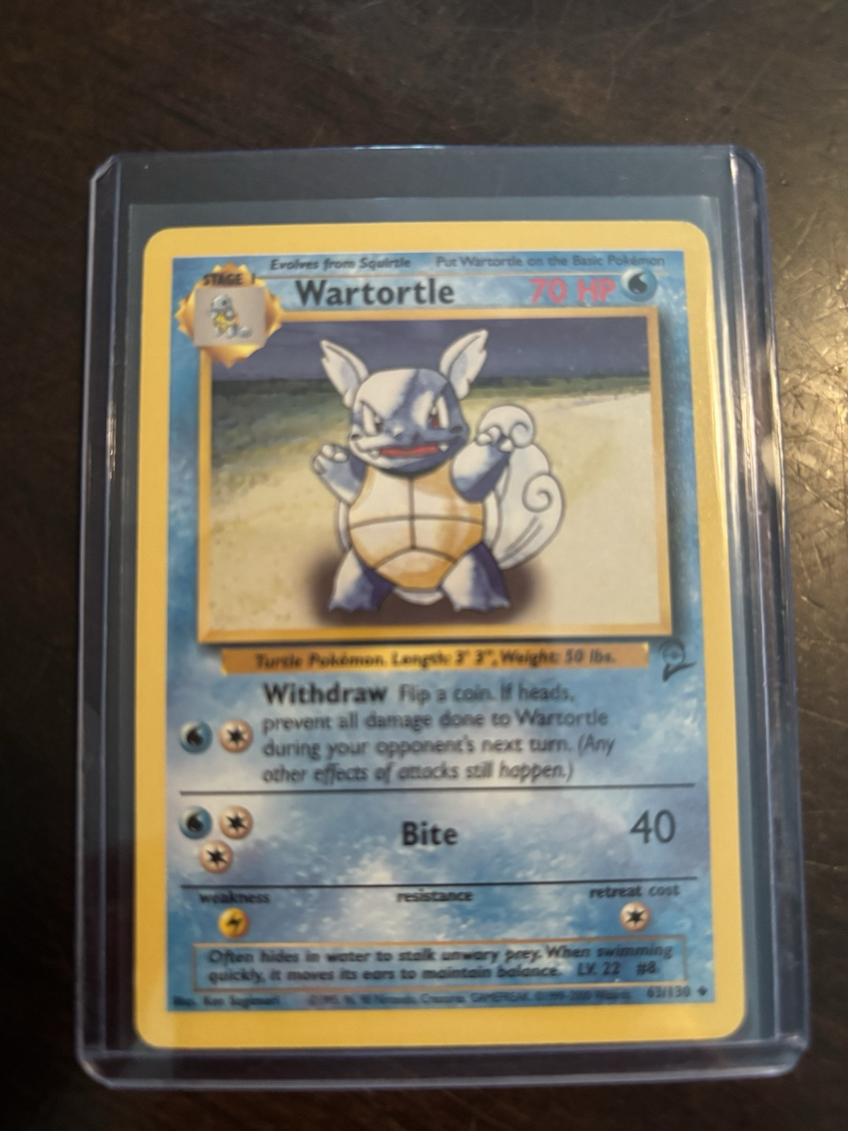Wartortle 63/130 Base Set 2 Pokemon Card NM