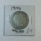 1914-S Barber Half Dollar / Low Mintage / Free Shipping