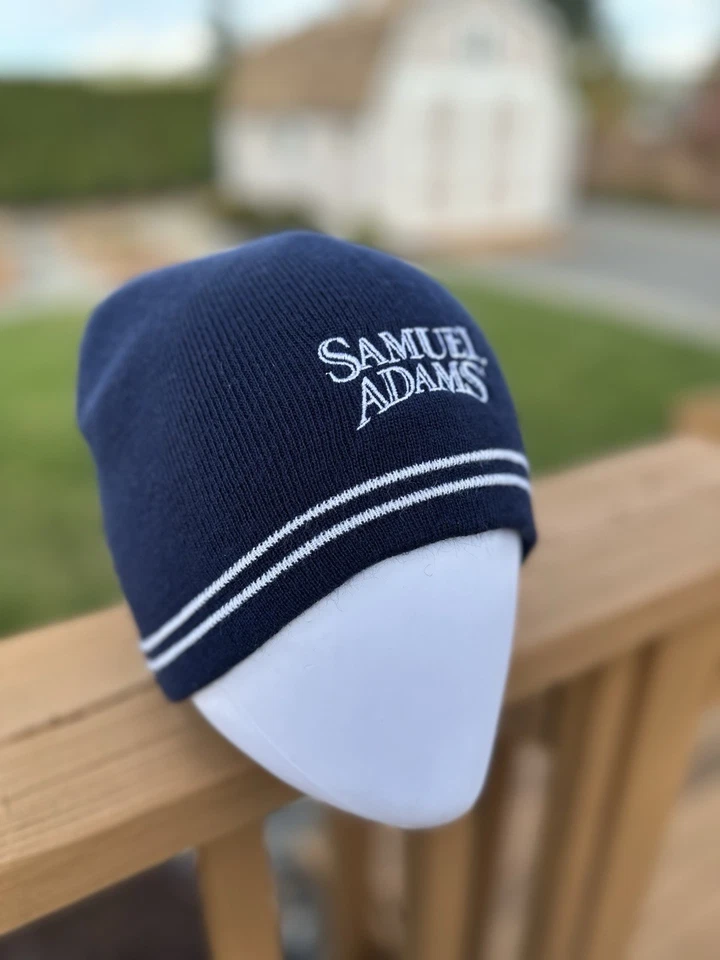 Samuel Adams вязаная шляпа синий W белый надпись подержанный - Изображение 2 из 3