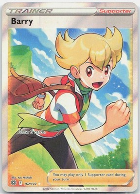 Barry Full Art Ultra Rare SWSH09: Brilliant Stars 167/172 NM