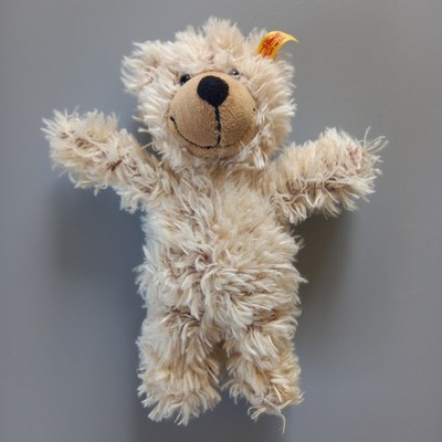 Klassischer Steiff 18cm beige Bär mit Ohrmarke in gutem Zustand