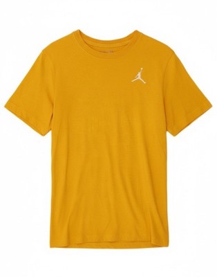 Jordan Herren T-Shirt Oberteil Small Gelb Baumwolle CD01