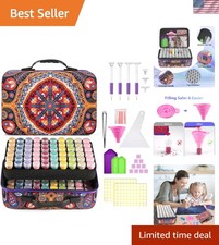 Portable Diamond Painting Storage Solutions: 120 Slot Organizer for Craft Lovers