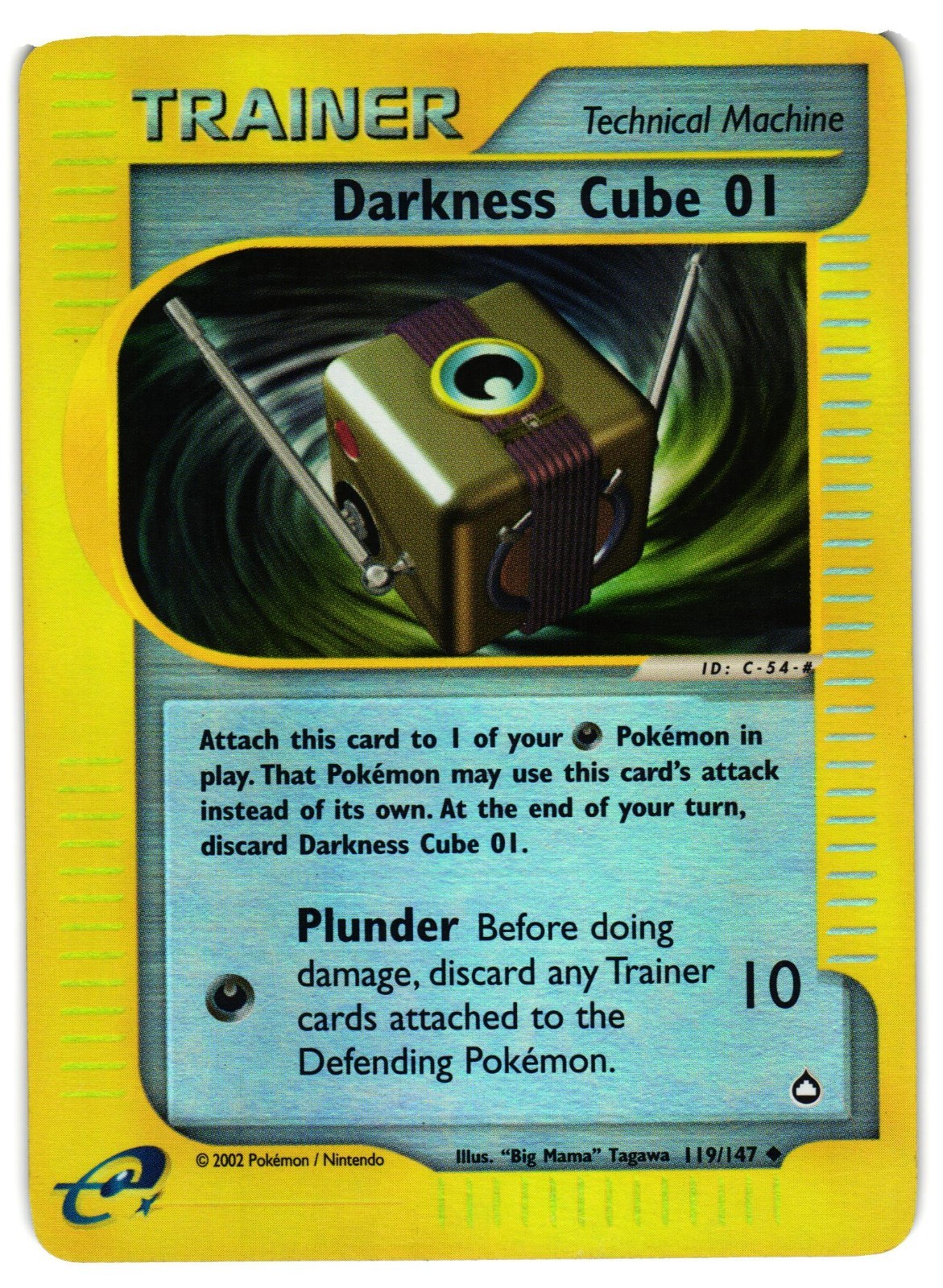 Pokemon TCG Darkness Cube 01 119/147 Aquapolis Reverse Holo MP/HP
