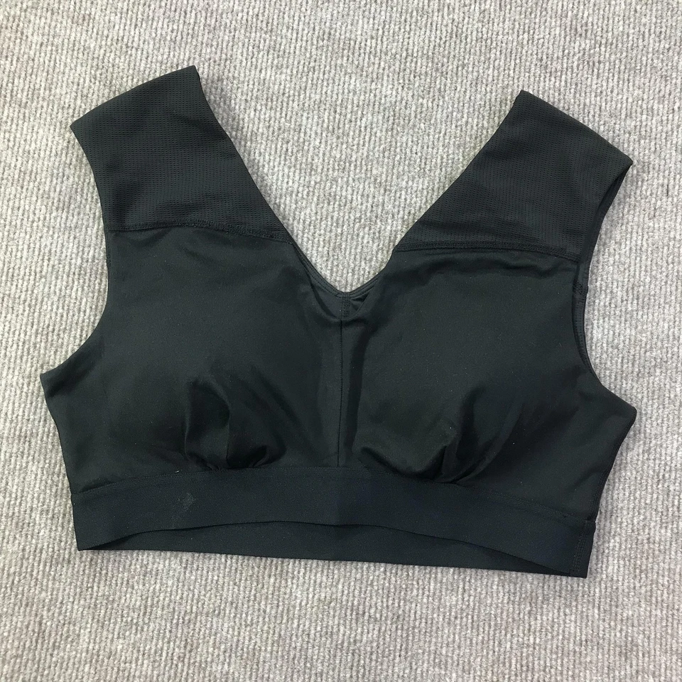 Sujetador deportivo Tommie COpper soporte para hombros para mujer XL negro gimnasio yoga entrenamiento top Foto 2 de 4