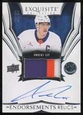 2024-25 UD Exquisite Collection Endorsements Relics Patch Anders Lee Auto 28/50