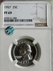 PF69 1957 United States Quarter 90% Silver