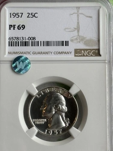 PF69 1957 United States Quarter 90% Silver