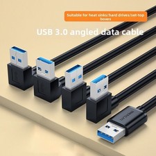 USB 3.0 A Male to A Male Right Angle Cable Lead High Speed 0.2m 0.5m 1m 2m 3m