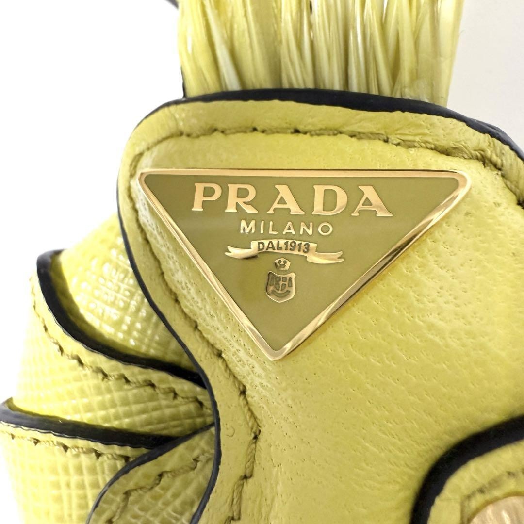 PRADA Men s Women s Keyring Key Holder Bag Charm Leather from japan thumbnail 9