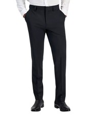 Hugo Boss Mens Modern fit Wool Dress Pants 36 / 32 Black Solid
