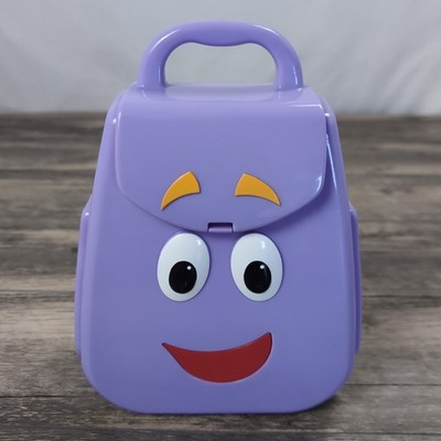 Dora Talking Backpack Mattel 2002 2004 Purple Storage Toy Nickelodeon Nonworking