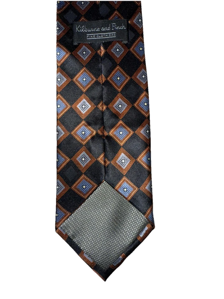 Corbata de diamante geométrica multicolor Kilburne And Finch Done negro bronce Foto 4 de 4