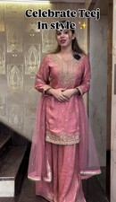 Attractive Look Fendy Crush Palazzo Suit With Soft Net Dupatta For Wedding