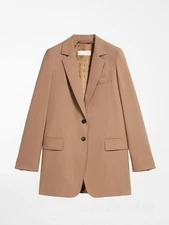 MAX MARA , Woo Blend l Blazer in Beige, Size 14 US, 16 GB, 44 DE, 48 IT