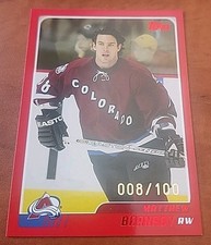 2003-04 Topps Red TT37 Matthew Barnaby 008/100