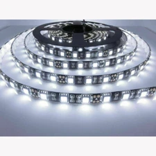 16FT Black PCB 5050 SMD 300 LED Flexible Strip Lights Waterproof  Tape Lamp 12V