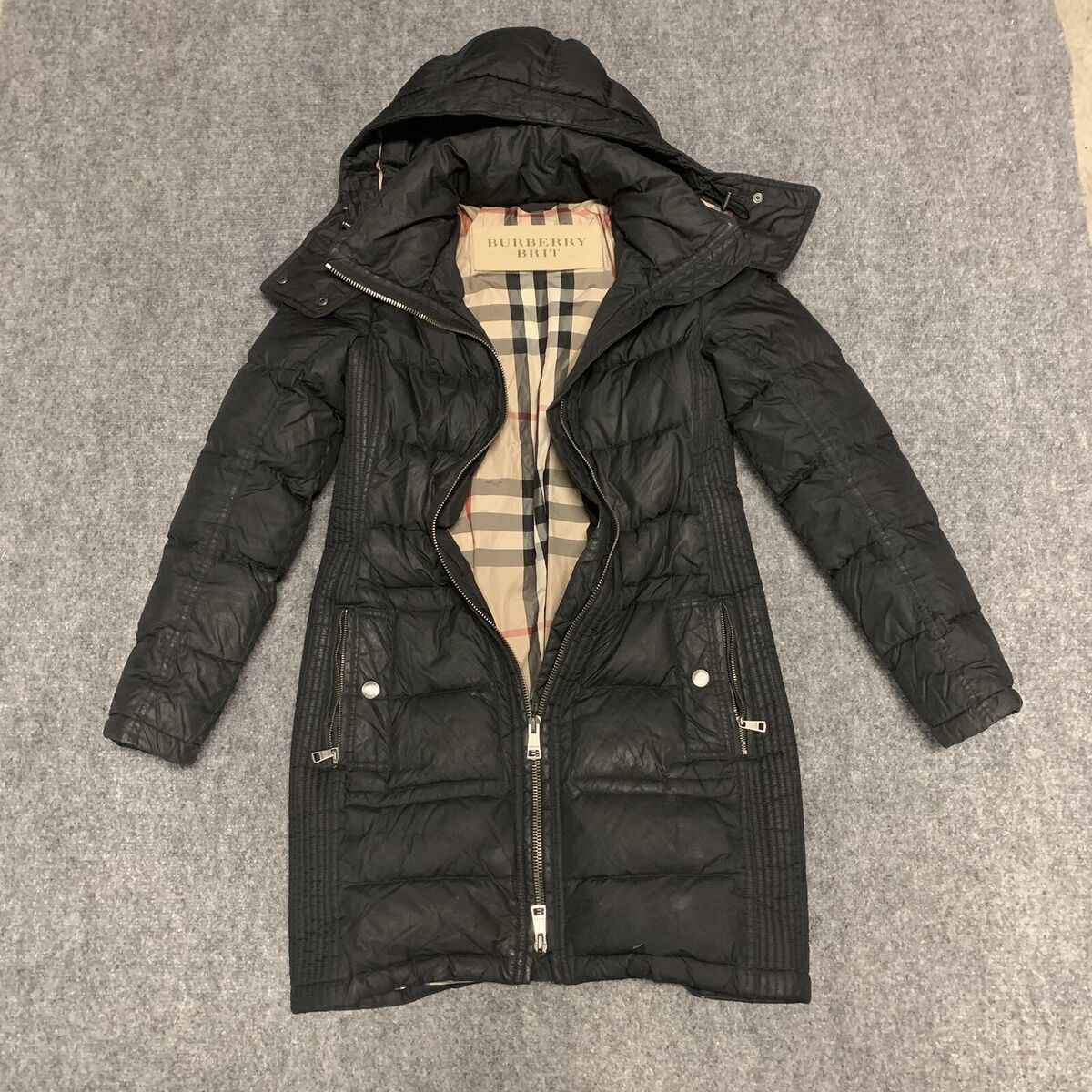 Burberry Brit Goose Down Black Jacket women Size Small Burberry Brit Goose Down Black Jacket women Size Small