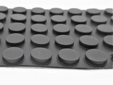 7/16" x 1/8" H Rubber Feet Cabinet Bumps  Appliance Feet  3M Adhesive  32 Pieces