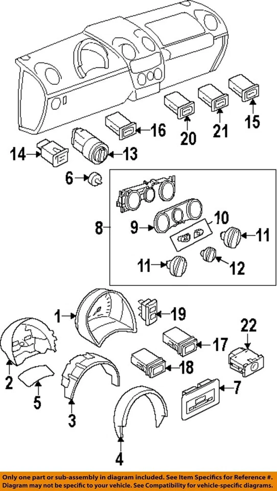 Used A/C Selector Switch fits: 2001 Volkswagen Beetle w/AC Grade A - Image 3 of 4