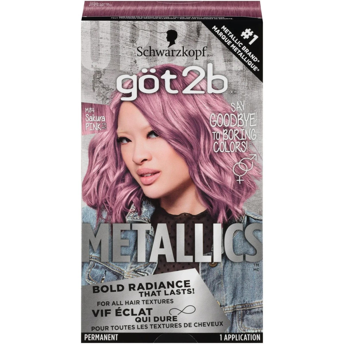 Metallics Permanent Hair Color M84 Sakura Pink Bold Radiance 1
