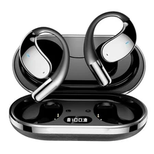 Open Ear Headphones, Bluetooth Headphones 5.4 Sports Wireless Earbuds, Black