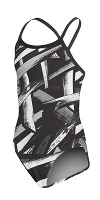 Adidas Girls Code of Tribe Print Open Back One Piece Swimsuit