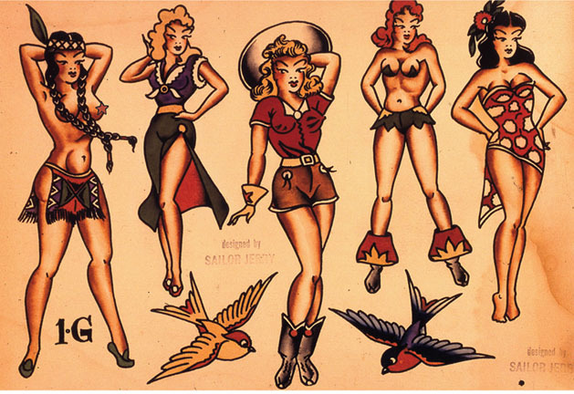 Sailor Jerry Tattoo Art 14 x 11 Photo Print | eBay