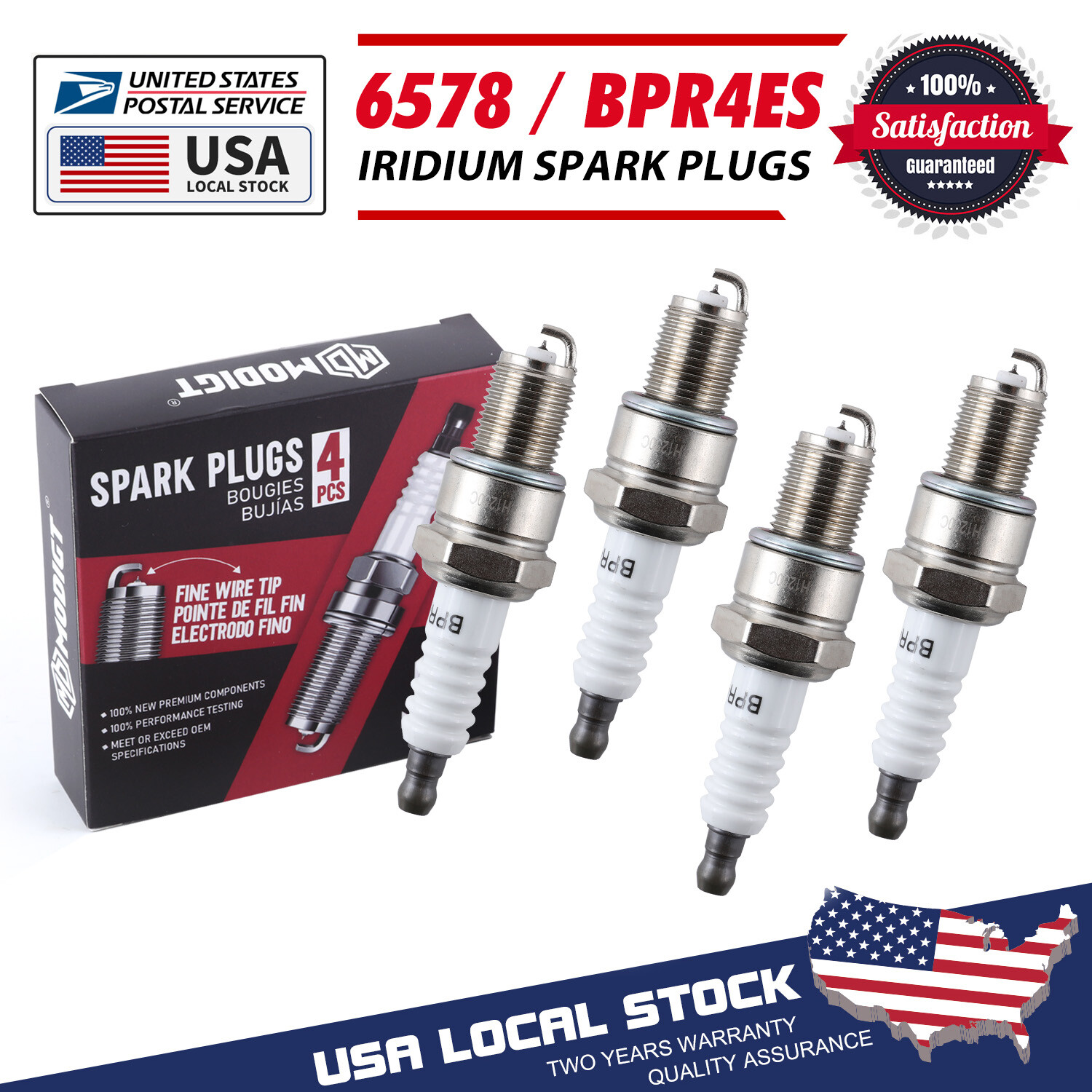 16pcs GENUINE Fit NGK SPARK PLUGS BPR4ES 6578 For M805853 SMALL ENGINE Genuine