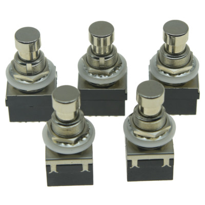 5pcs 9-Pin 3PDT Guitar Effects Pedal Box Stomp Foot Switch True Bypass Black--