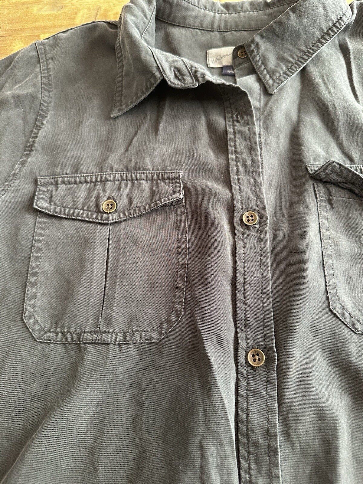 Universal Thread Button Black Down Shirt Dress Ma… - image 3