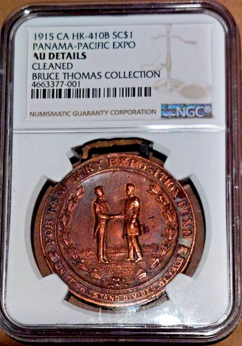 1915 CA HK-410B SO-CALLED DOLLAR KENTUCKY AT PANAMA-PACIFIC EXPO NGC AU DETAILS