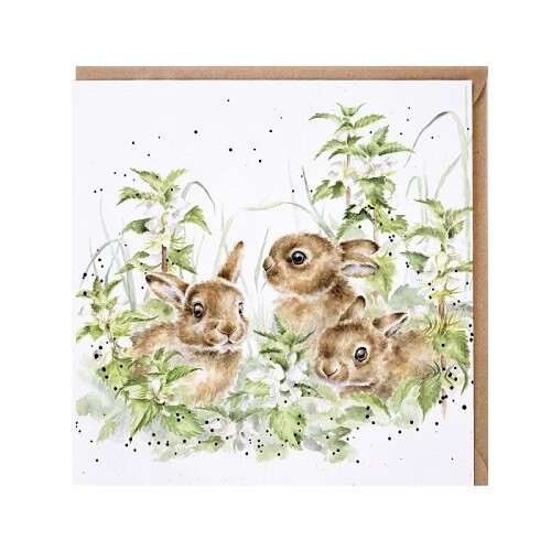 Wrendale Designs Harebells‘ Karte – Süßer Hase, Blanko Innen, Perfekt Zum Verschicken