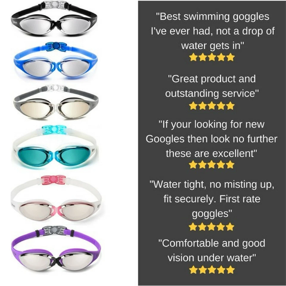 O Nation Clear Comfortable Swimming Goggles with UV- Anti-Fog Swim Glasses   - Image 2 of 4