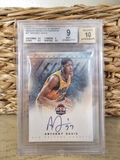 2012-13 Past & Present Anthony Davis Rookie Auto BGS 9 No. 37 On-Card RC