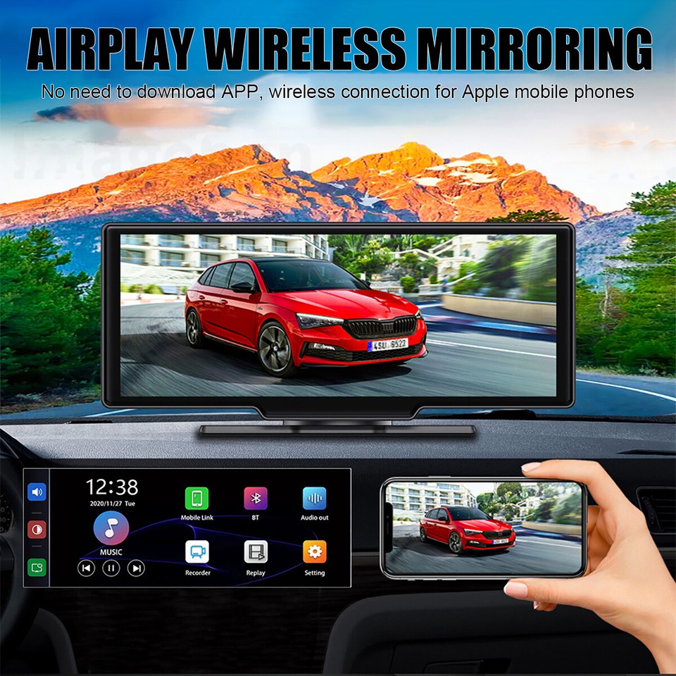 Portable Apple Car Play & Android Auto 10.26" Touch Screen 4K Car