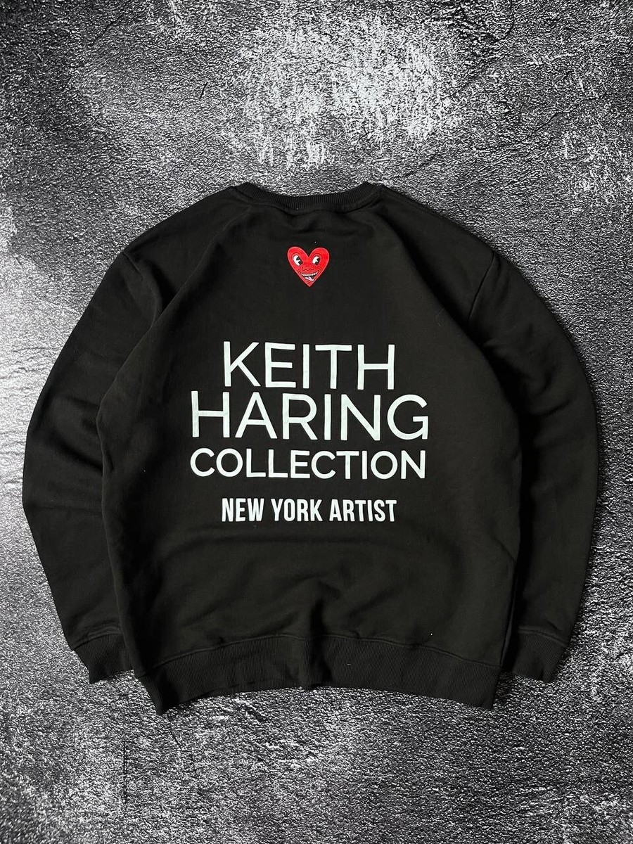 Keith Haring x Zara Happy Heart Art New York Mens Sweatshirt