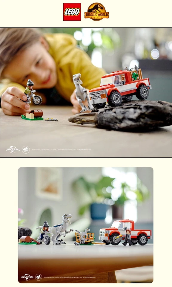 LEGO JURASSIC WORLD 76946 Blue & Beta Velociraptor Capture. 181 PCS New Sealed - Image 4 of 4