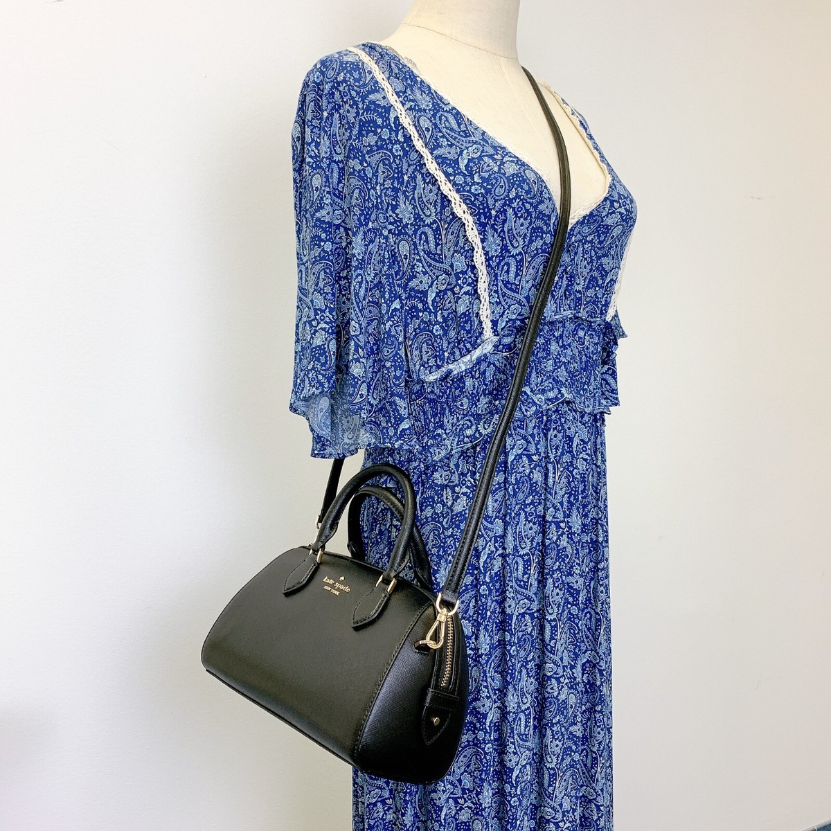 Kate Spade KF493 Madison Saffiano Leather Duffle Crossbody | eBay