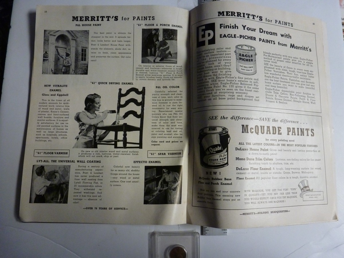 Catalogue De Plans De Maison Vintage Merritt Lumber Yards, Style Mid-Century, USA, 96 Pages