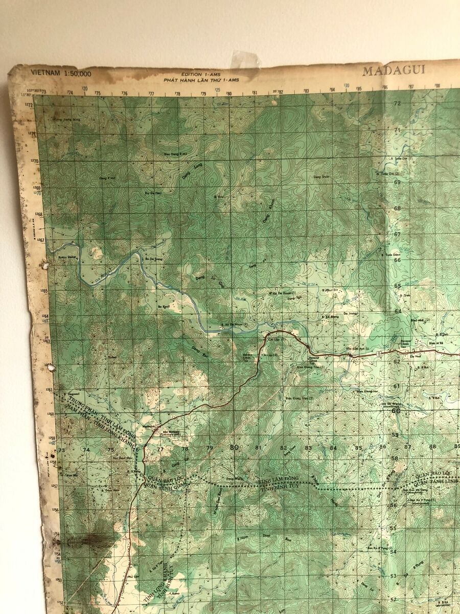 Vietnam War Map 1967 MADAGUI LAM DONG Province 6531 - IV L7014 By A.M.S