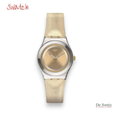 Swatch Women's Shiny Star YLS190 Shiny Star Shiny Gold Quartz Watch