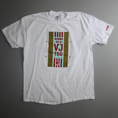 Vintage 1999 Wanna Be A VJ Too MTV 90s T Shirt Promo Music Television XL